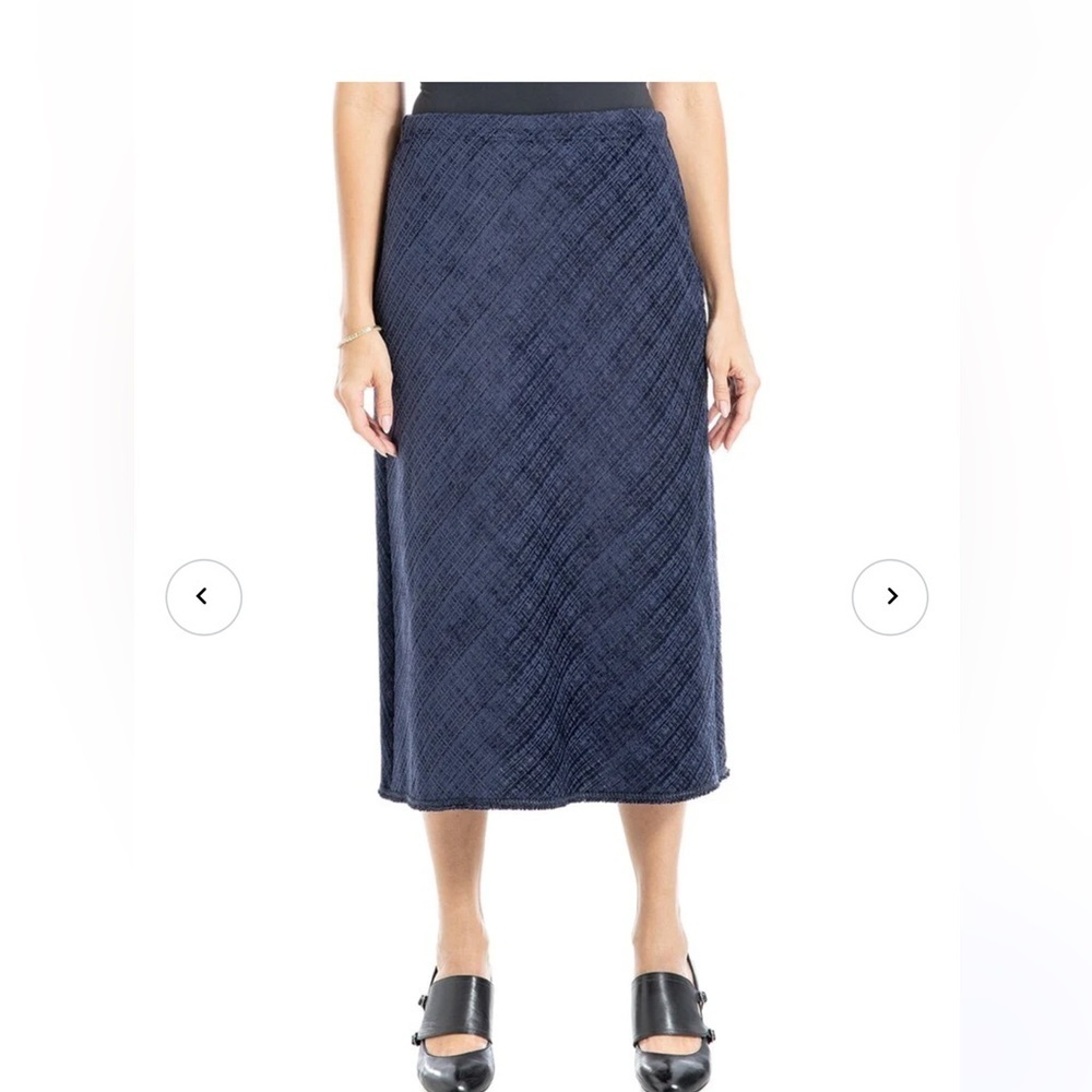 Max Studio Navy Textured Pencil Skirt size XL